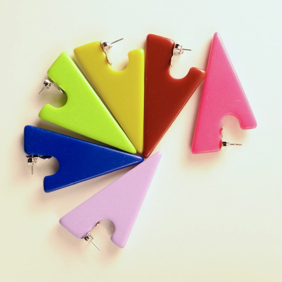 New Triangle Maxi Earrings - Cobalt Blue