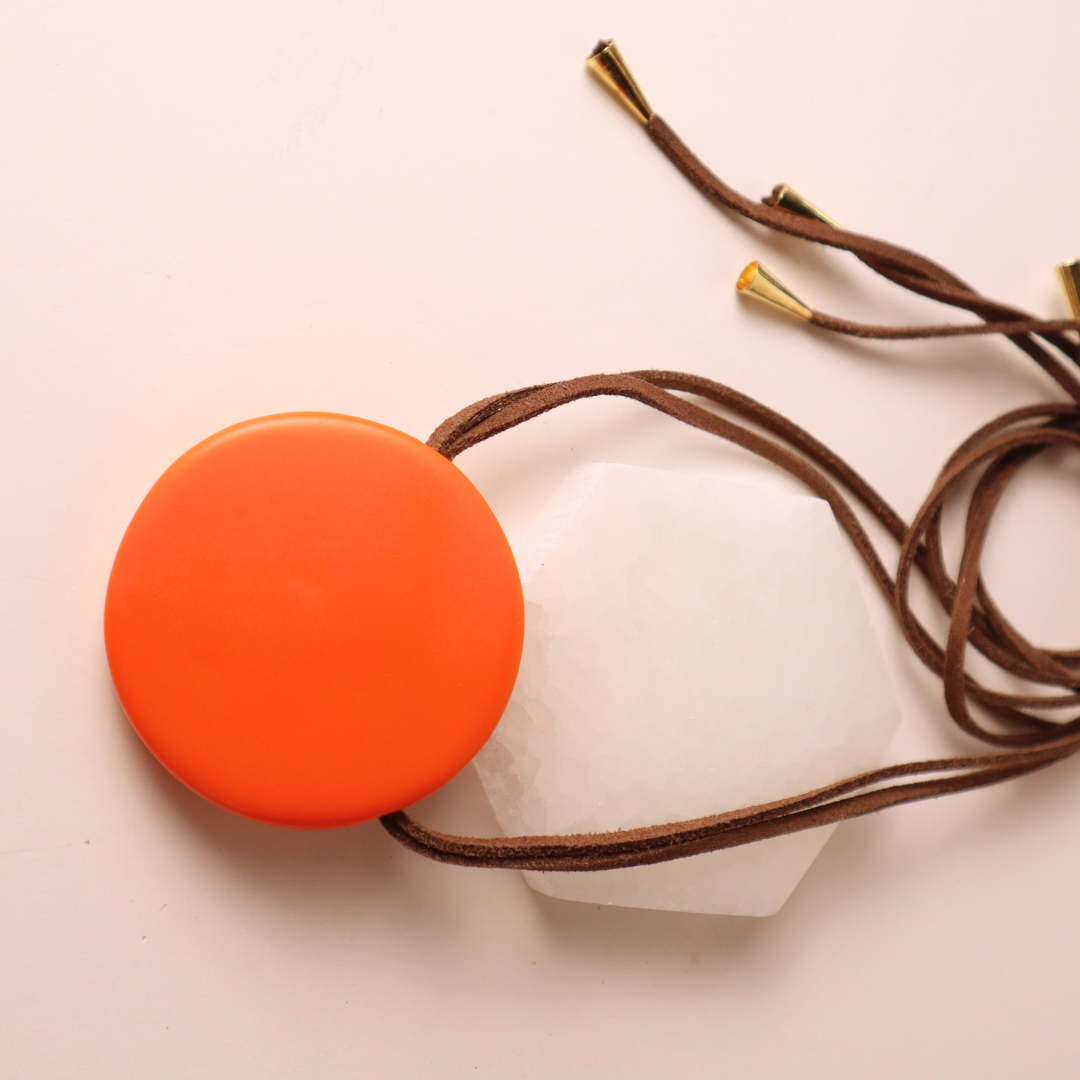 The Modern Pendant Necklace - Orange
