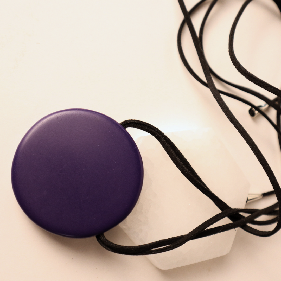The Modern Pendant Necklace - Purple