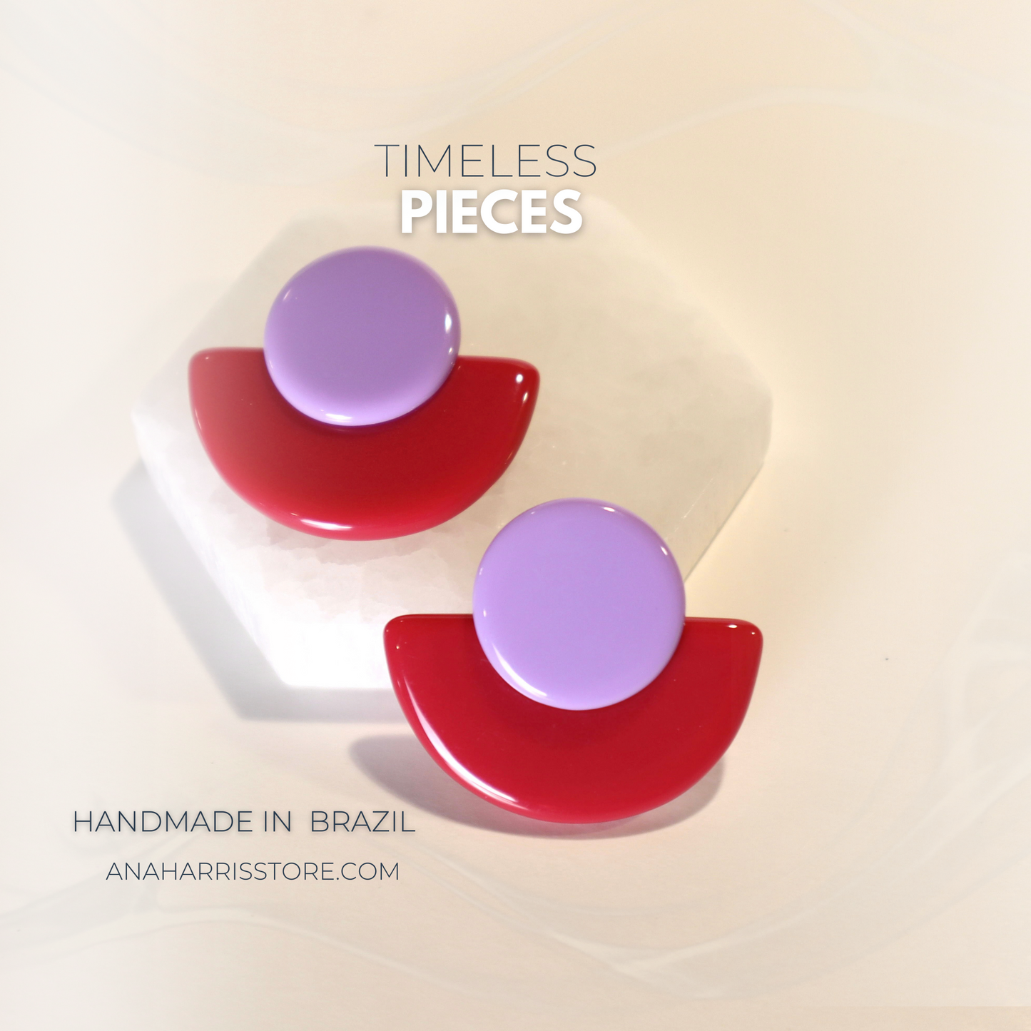 Deco Earrings - Pink & Lavender