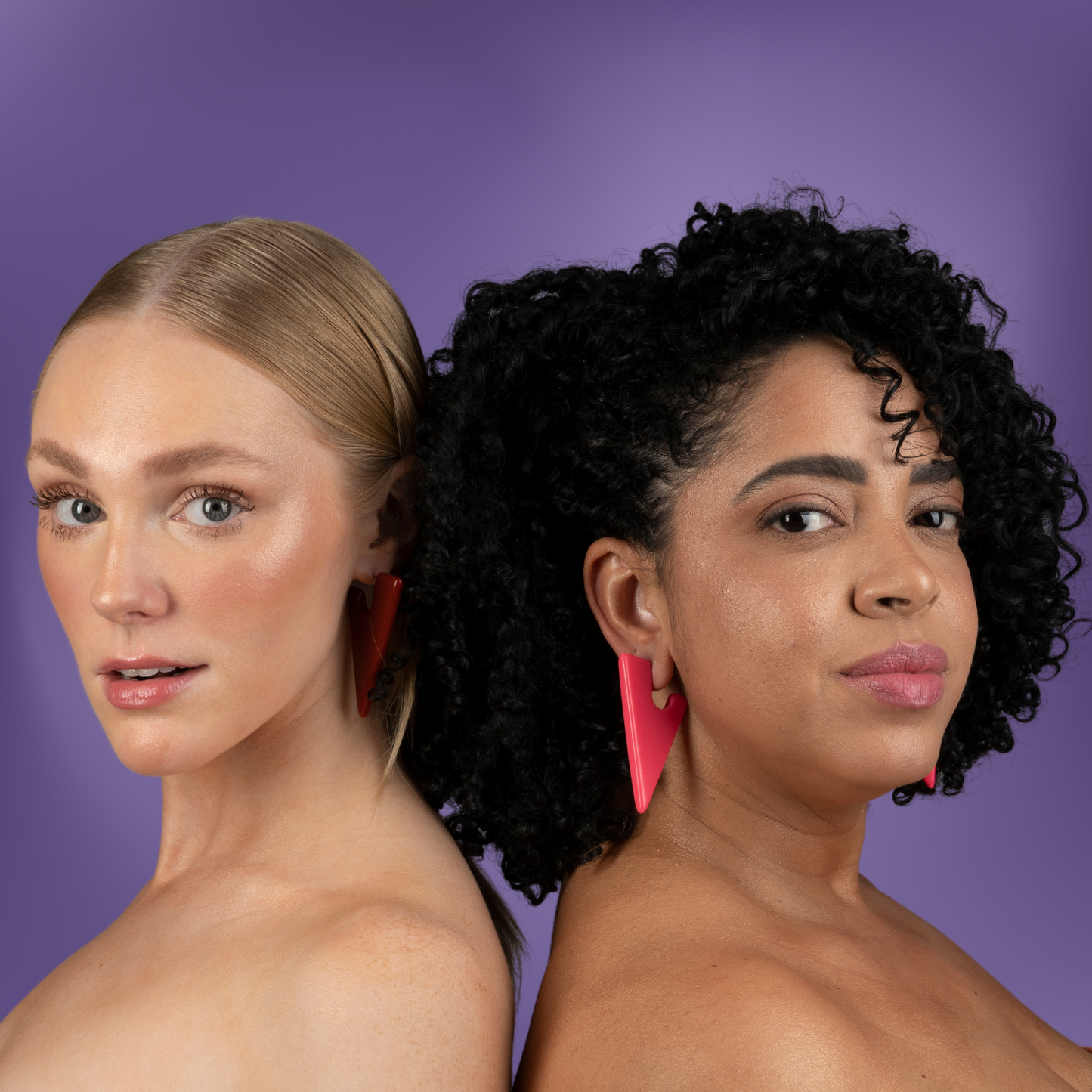 New Triangle Maxi Earrings - Lavender