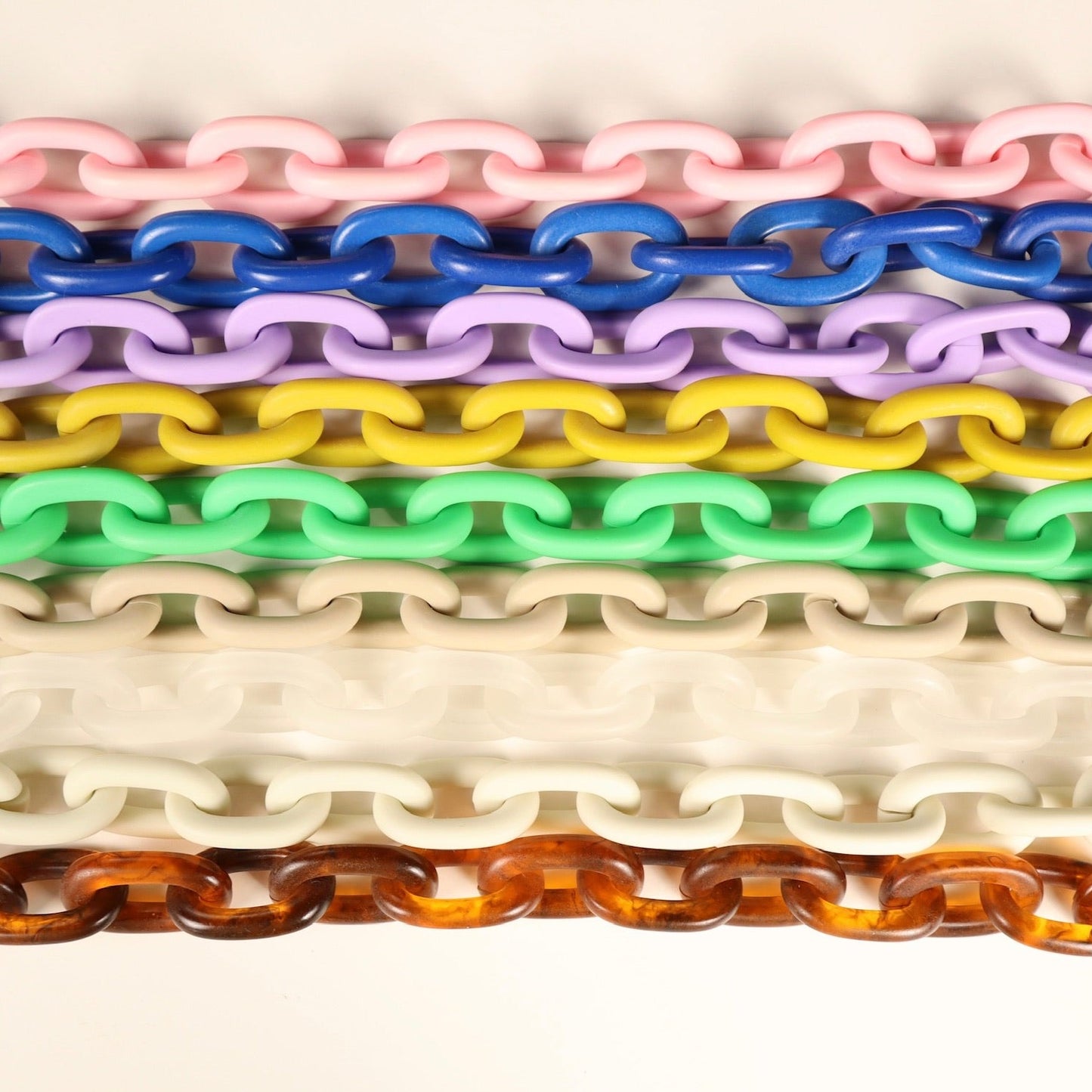 Medium Chain Resin Necklace - Mustard