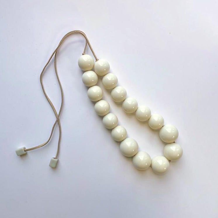 Spherical Beads Necklace Off White Ana Harris Store Fashion Colorful Resin Quality Jewelry