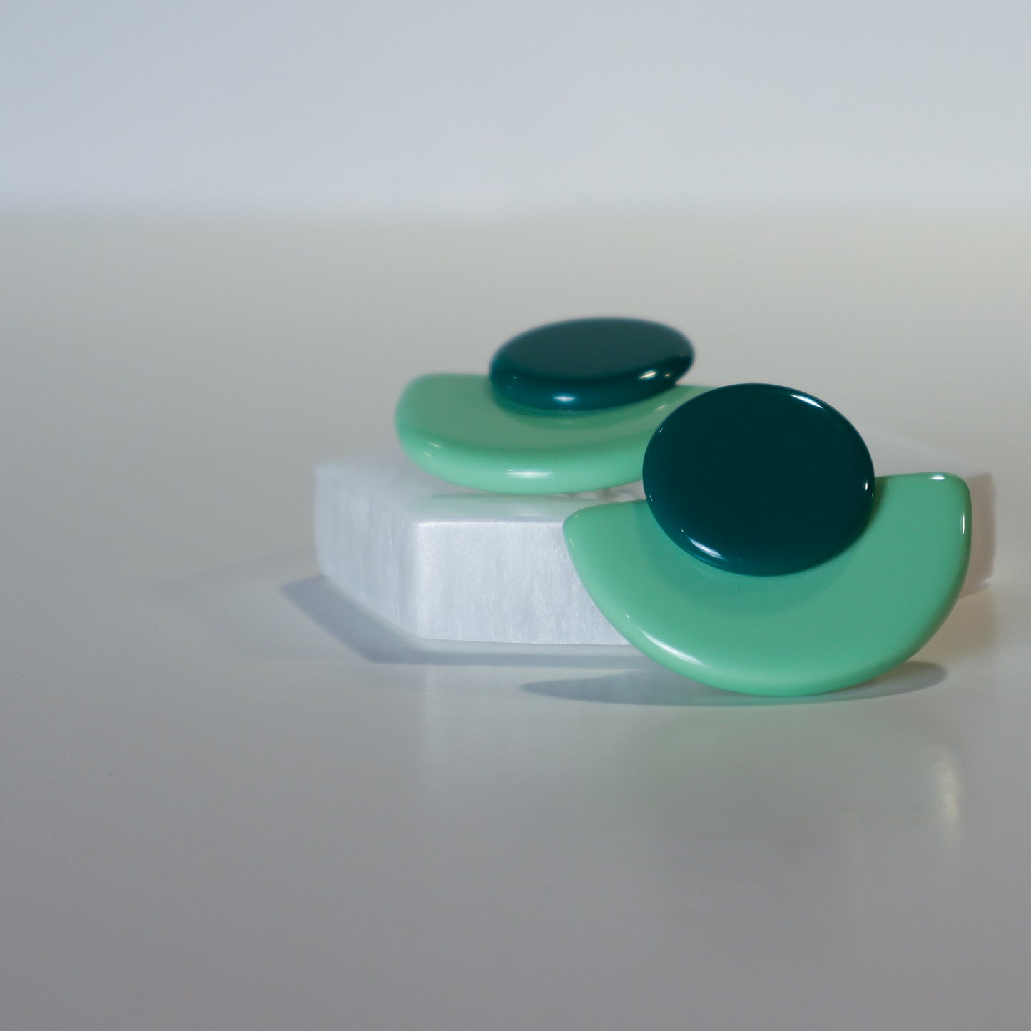 Deco Earrings - Mint Green