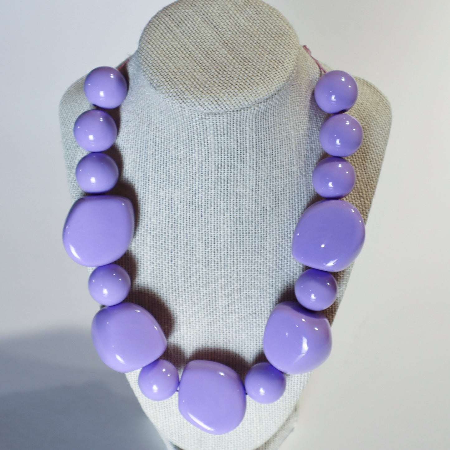 Max Beads Statement Necklace - Lavender