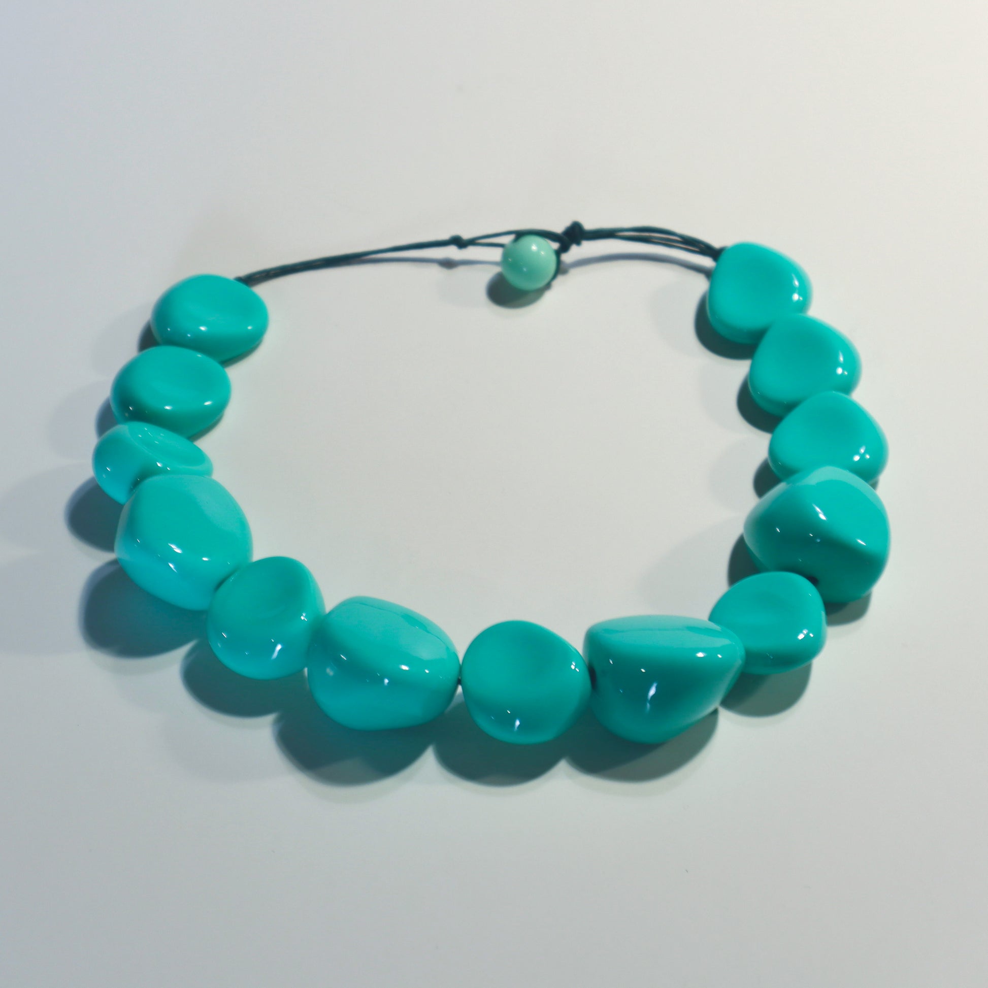 Max Beads Statement Necklace - Mint Green