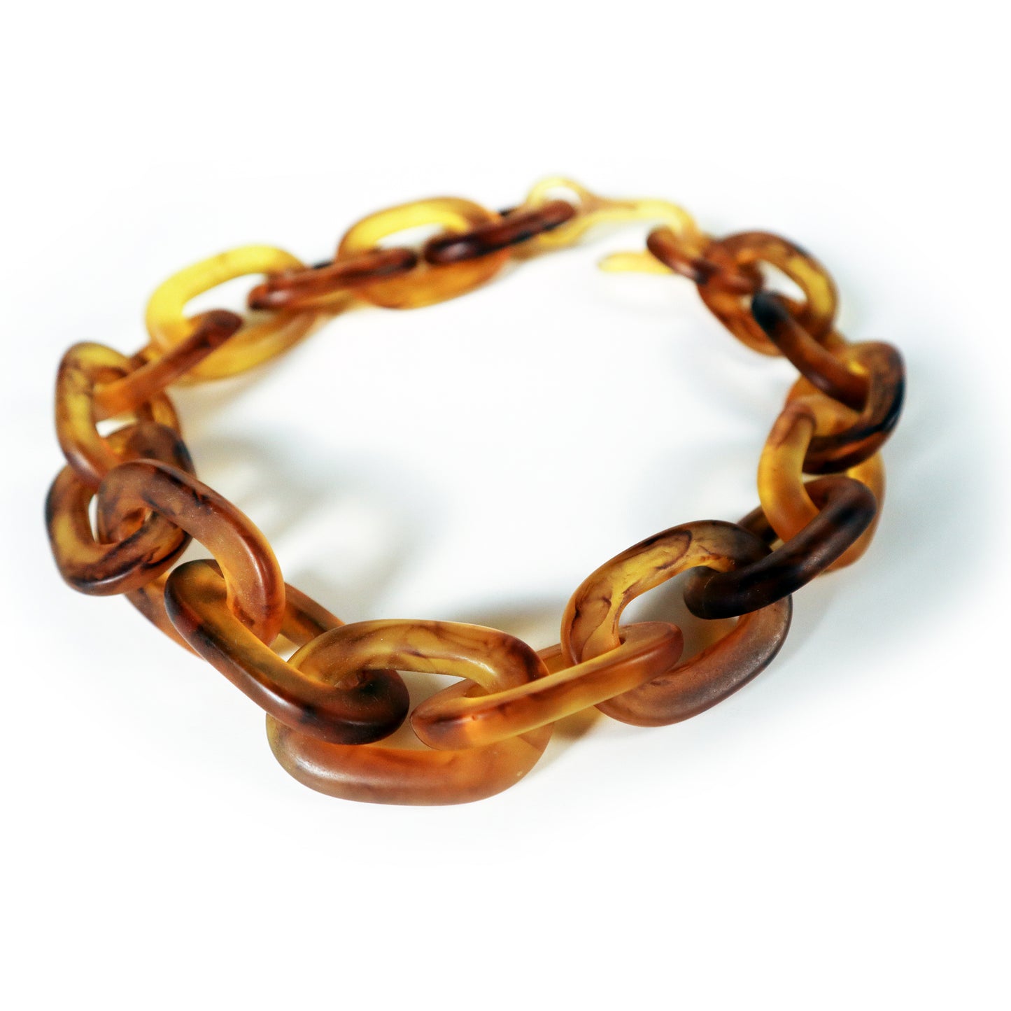Medium Chain Resin Necklace - Honey