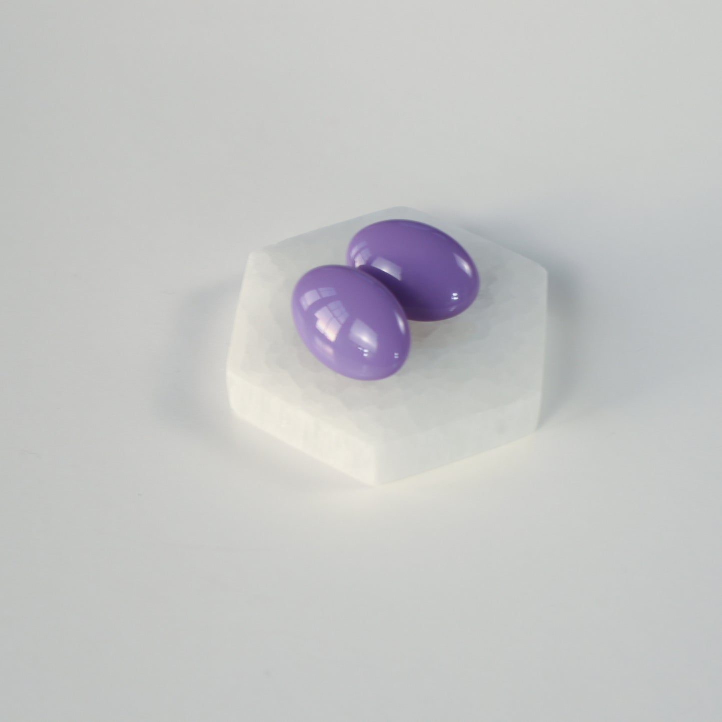 Oval Earrings - Lavender