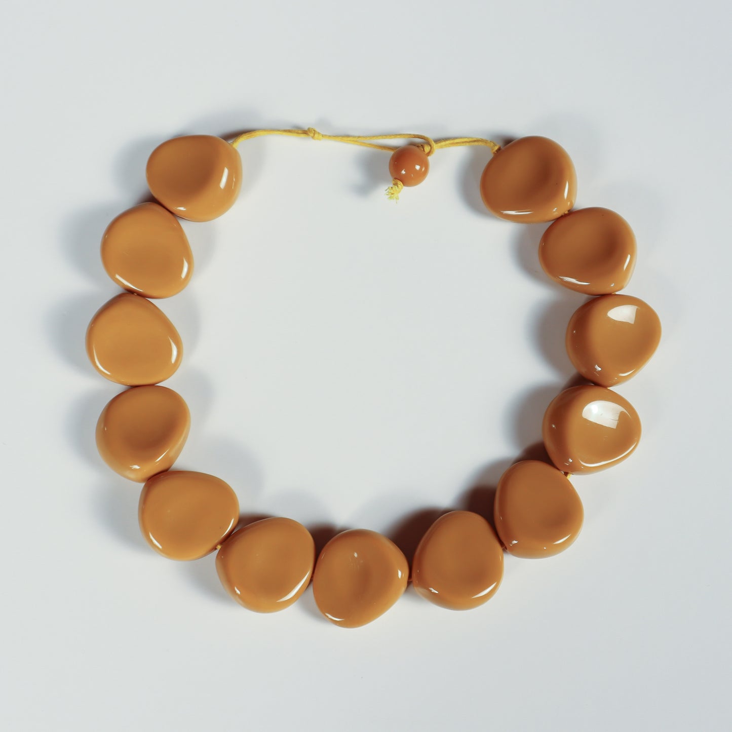 Petal Stone Necklace - Mustard