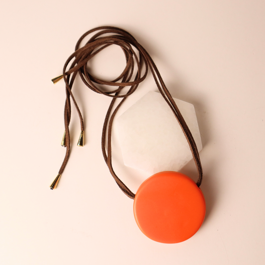 The Modern Pendant Necklace - Orange